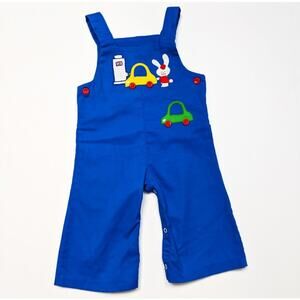 Vintage Nannekins Blue Flare Overalls Sz 6-9m